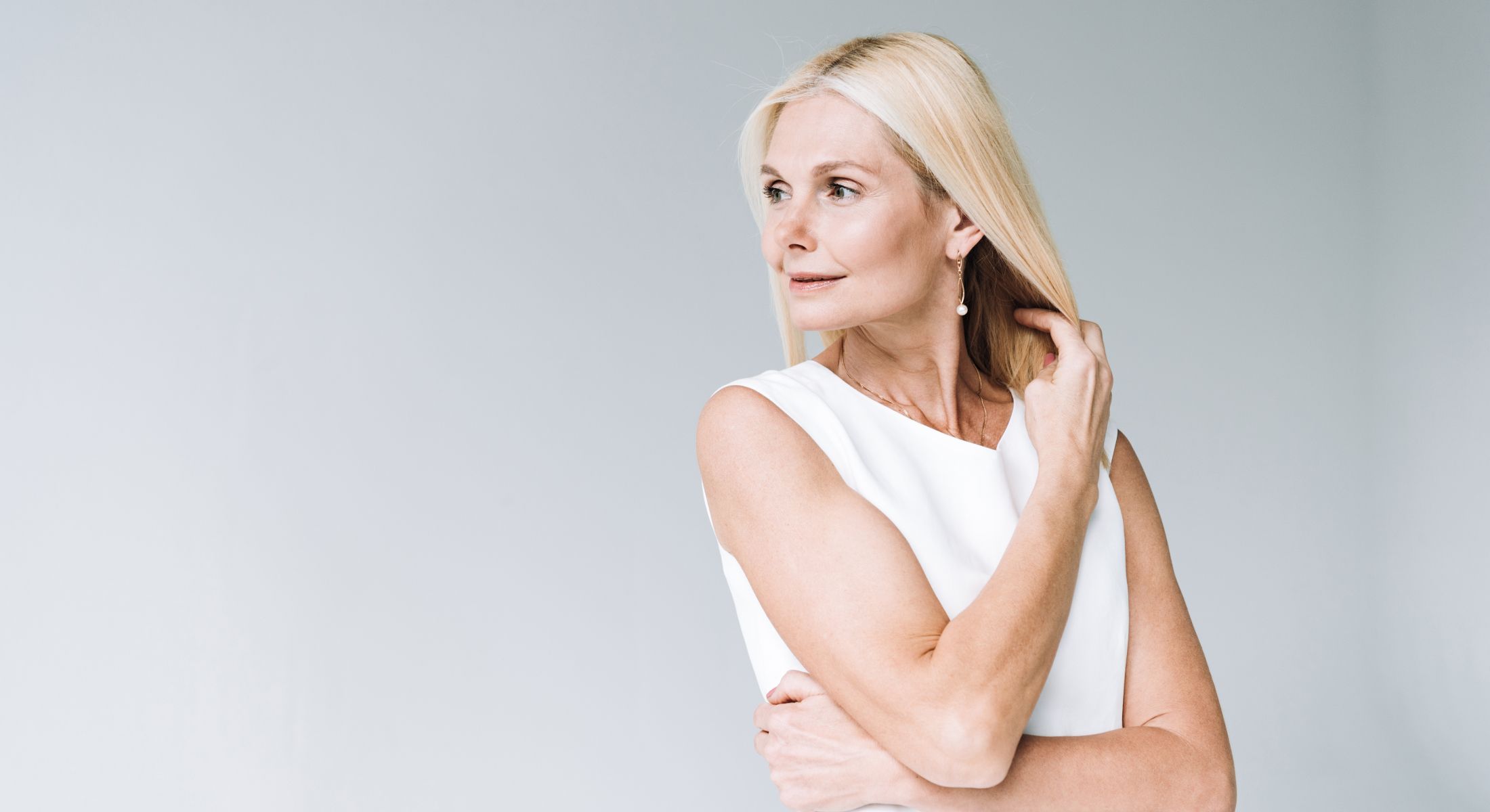 wellness ardmore -  blonde woman standing on white background